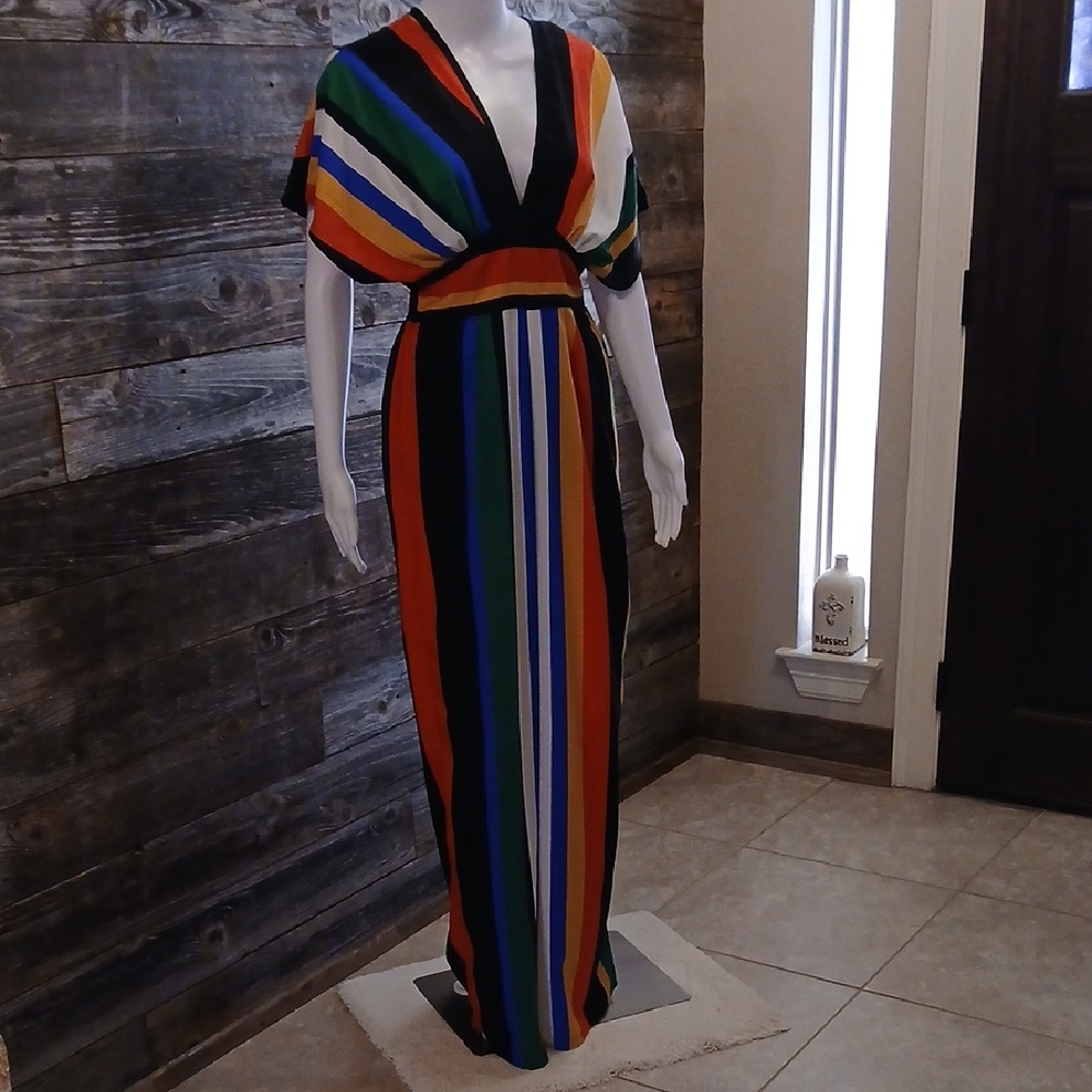 Colorful Striped Maxi Jumpsuit